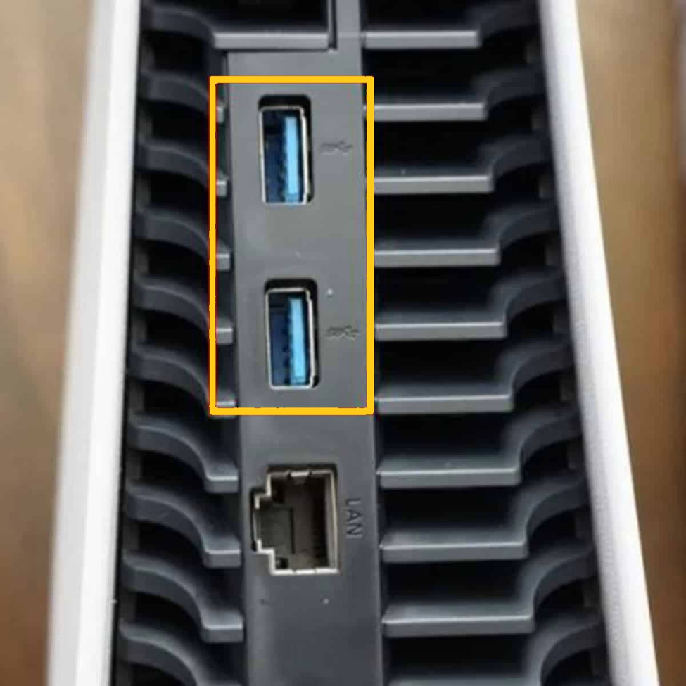 PS5 Rear USB ports